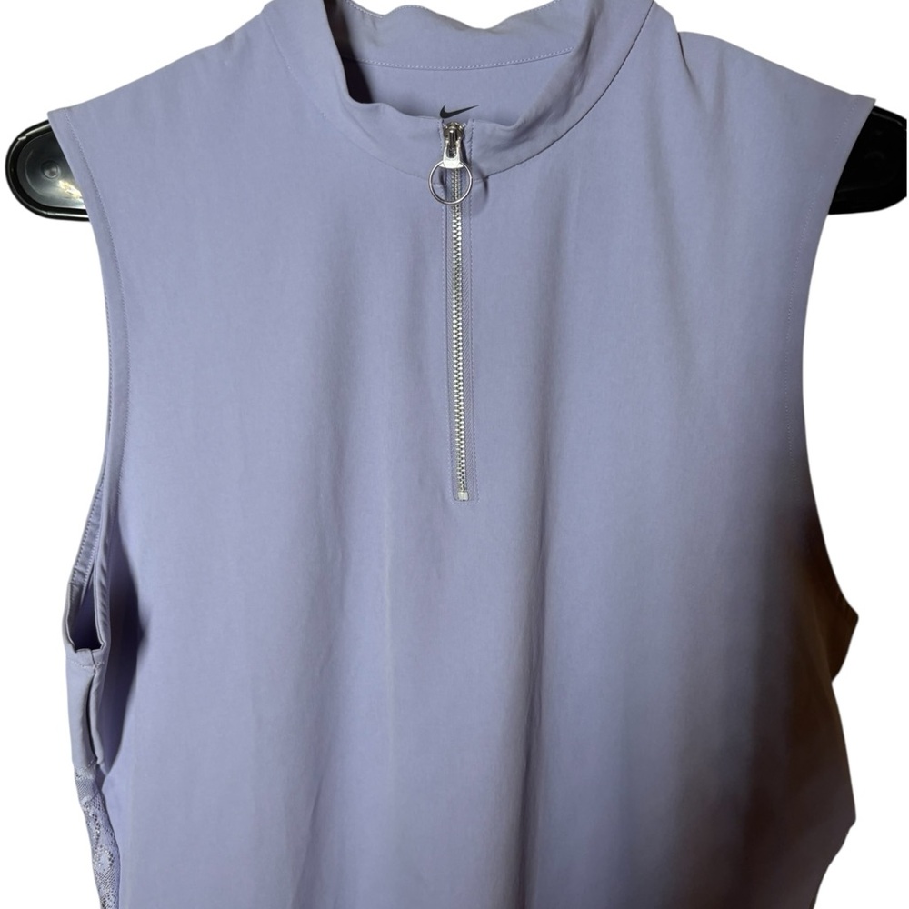 {EUC} Women's NIKE Sleeveless Lavender Zip-Front A-Line Dress M fits L - Picture 11 of 14